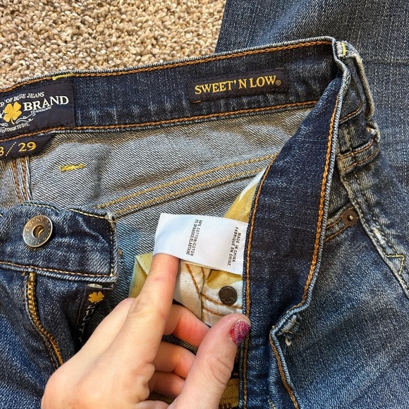 Lucky brand, Sweet and Low size 8 low rise jeans cut offs boot cut - Picture 3 of 6